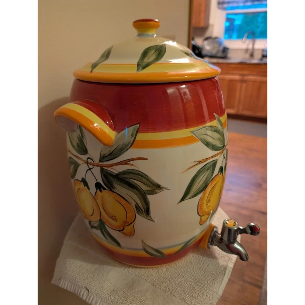 Citrus Breeze TableTops Lifestyle 2.3 Gallon Beverage Dispenser .Italy.Unused